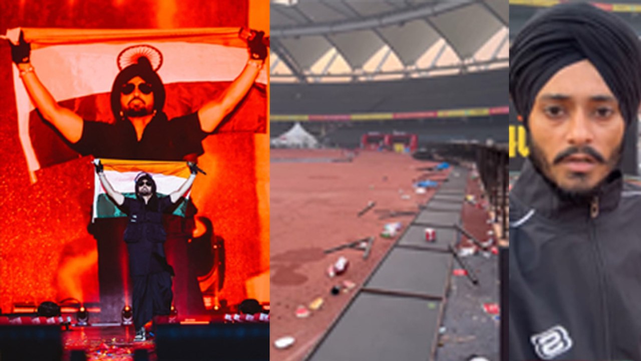 Diljit Dosanjh Dil Lumnitani Delhi Concert के बाद JLN Stadium Messy Condition, Athlete Angry Video