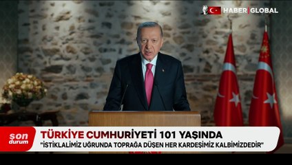 Cumhurbaşkanı Erdoğan'dan '29 Ekim' mesajı: Acıları değil sevinçlerimizi yarıştıracağımız Türkiye'nin kapılarını sonuna kadar açmak istiyoruz