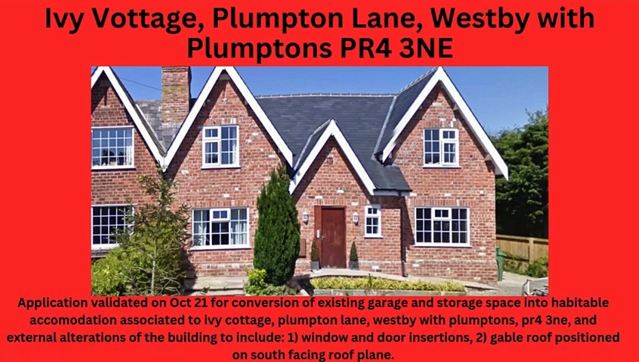 Blackpool and Fylde planning applications 21/10-27/10