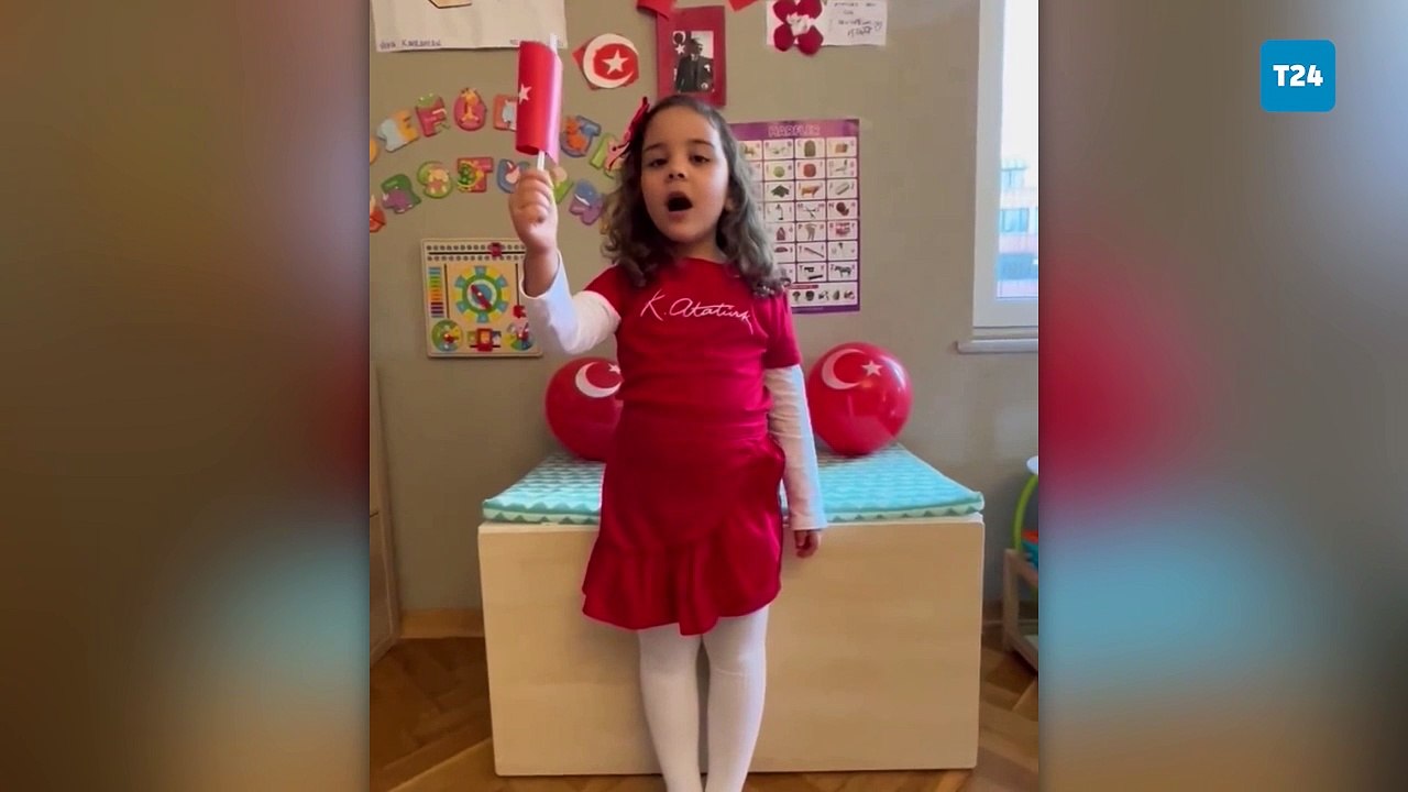 Tayfun Kahraman'ın kızı Vera, '29 Ekim' mesajında İstiklal Marşı'nı okudu: "Hayalim kutlamalara babasıyla birlikte katılmalarıydı"