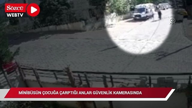 Esenyurt'ta bir minibüsün çocuğa çarptığı anlar güvenlik kamerasında