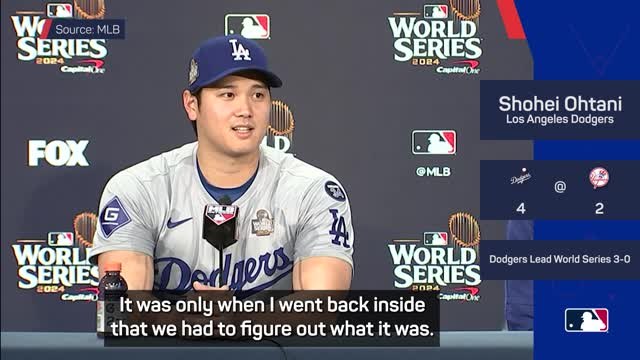 Ohtani reveals extent of injury with Dodgers on verge of World Series crown