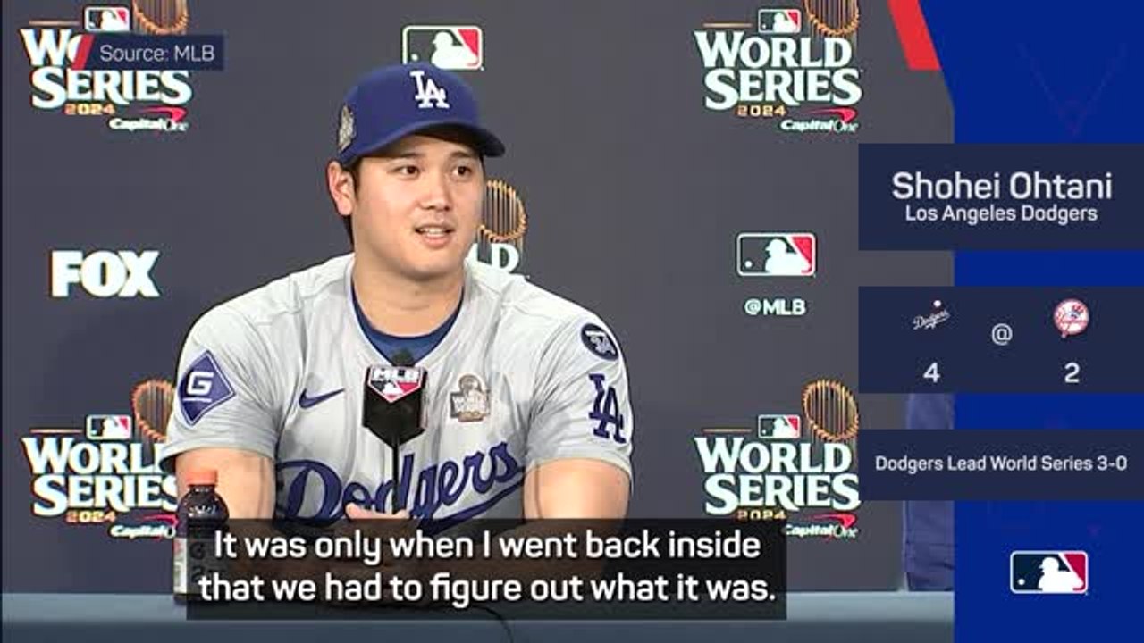 Ohtani reveals extent of injury with Dodgers on verge of World Series crown