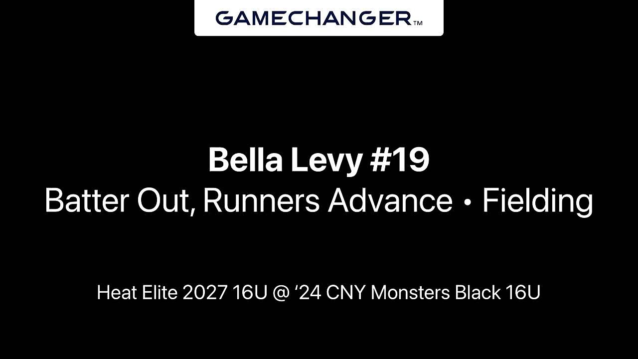 Bella Levy Batter Out, Runners Advance @ ‘24 CNY Monsters Black 16U