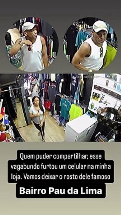 Homem aproveita distração de funcionária e furta celular em loja de roupa em Salvador