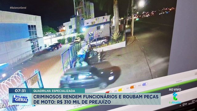 Quadrilha rende funcionários e rouba peças de moto: R$ 310 mil de prejuízo