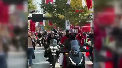 İstanbul - Kadıköy'de motosikletlilerden Cumhuriyet Bayramı korteji