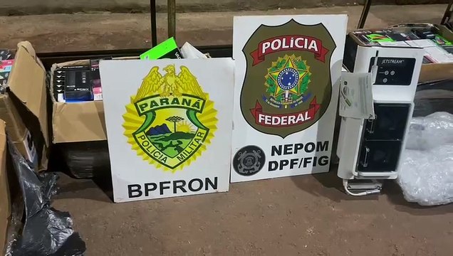 Polícia Federal e Militar apreendem meio milhão em mercadorias contrabandeadas na fronteira