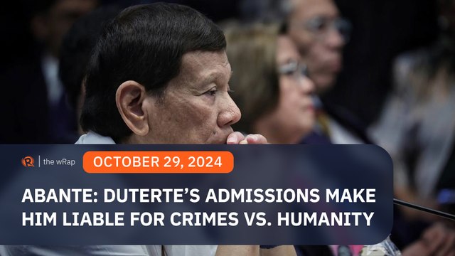 Duterte’s drug war admissions make him liable for crimes against humanity — House leader