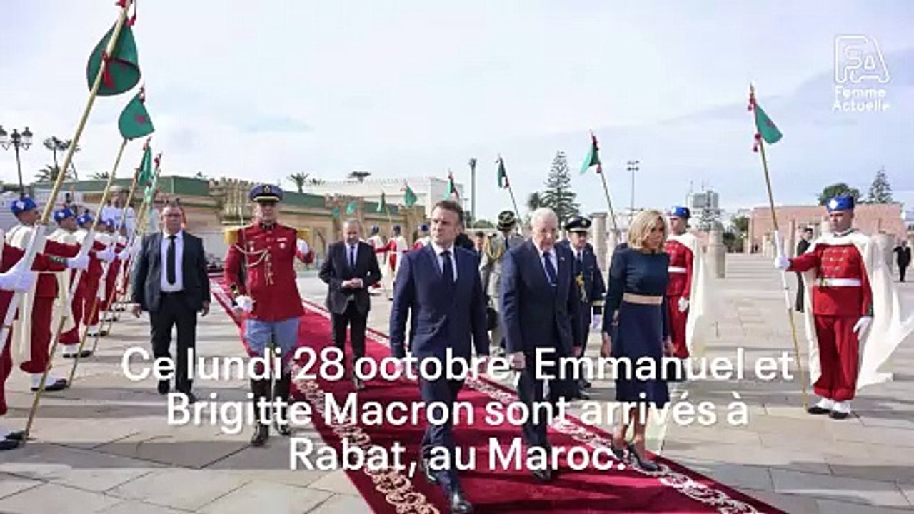 Brigitte Macron mise sur un manteau rouge pour le premier jour de sa visite d'État au Maroc - un choix symbolique et on vous explique pourquoi