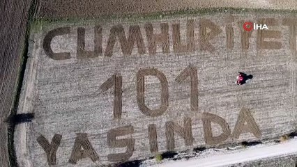 Çiftçi, Cumhuriyet'in 101. yılını böyle kutladı