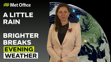 Met Office Tuesday Evening Weather Forecast 29/10/24