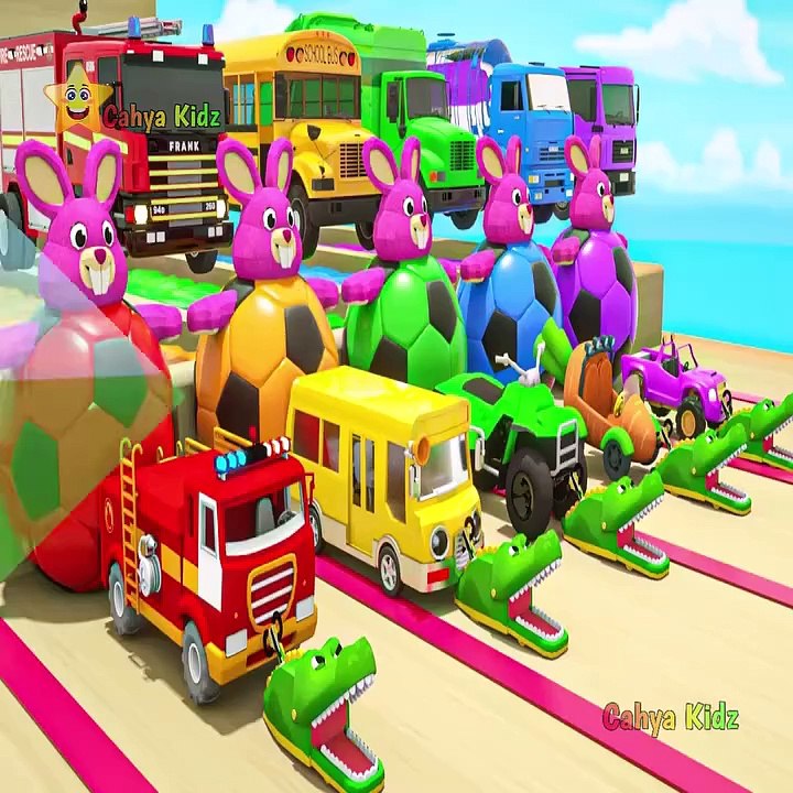 Finger Family + Baby Shark + Wheels On the Bus - Learn Colors With Colorful