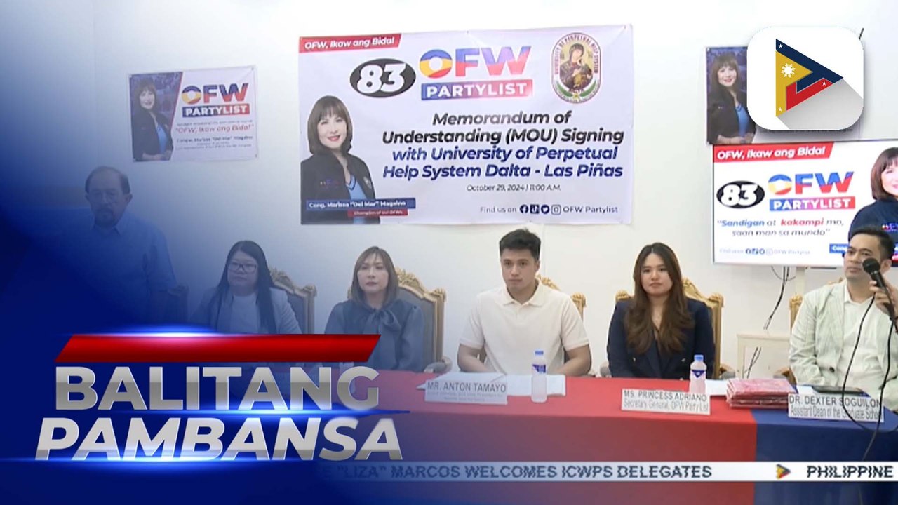OFW Party-list, school in Las Piñas gives 50% scholarship at graduate level to OFWs