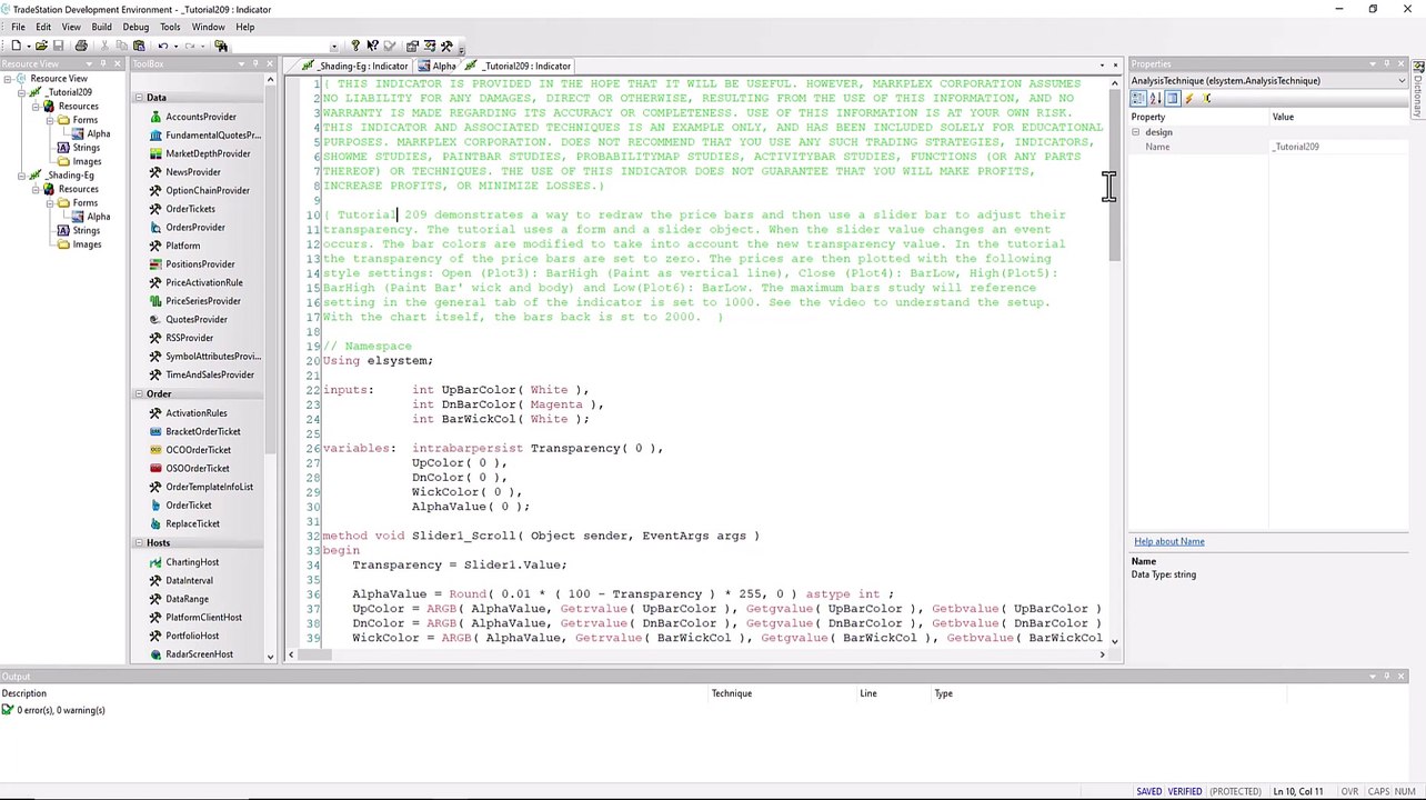 Tutorial 209 | Control bar transparency using slider object