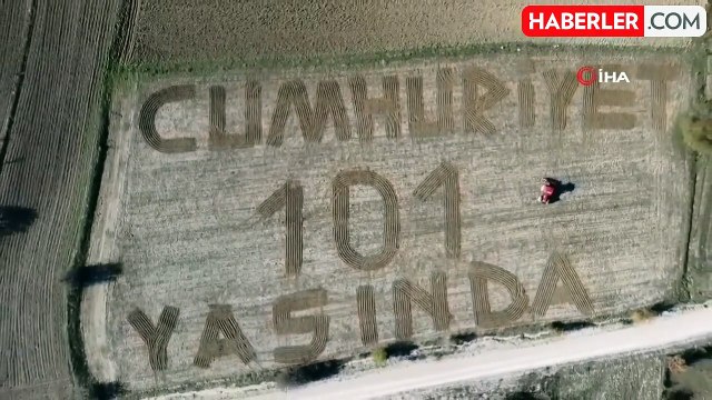 Çiftçi, Cumhuriyet Bayramı’nı Tarlasında Kutladı