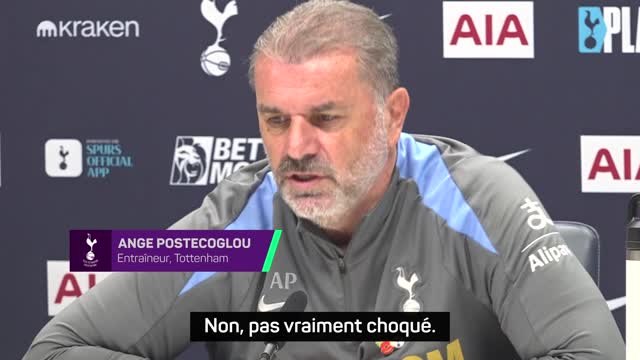 Tottenham - Postecoglou pas vraiment choqué par le licenciement de Ten Hag