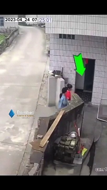 Bon réflexe face à 3 gros chiens en colère