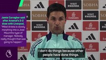 Arteta responds to claims that his team imitates Mourinho