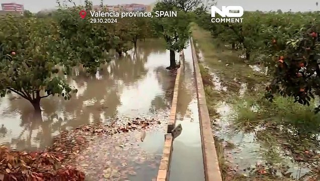 No Comment : De fortes pluies provoquent des inondations dévastatrices en Espagne