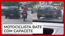 Briga de trânsito acaba em perseguição e agressão entre motociclista e motorista no RJ