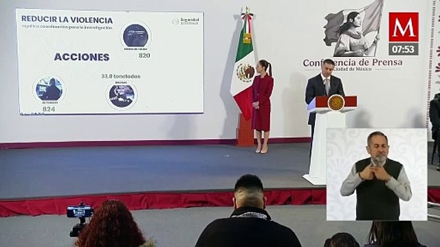 García Harfuch presenta informe de seguridad en Mañanera de Sheinbaum