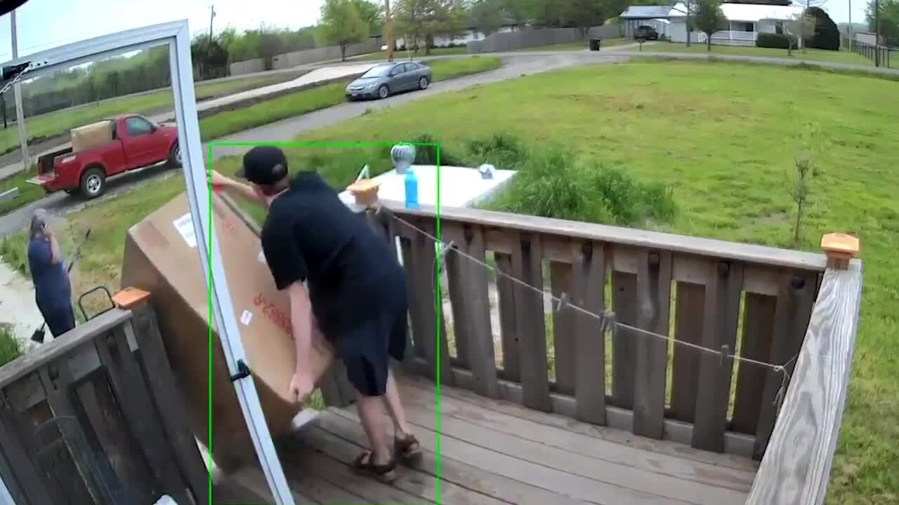 Man Falls While Trying to Move Big Box