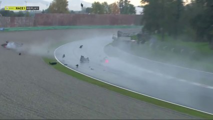Campionato Italiano Sport Prototipi 2024 Monza Race 1 Start Gallasin Magliona Big Crash