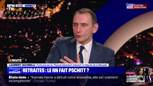 Pour Laurent Jacobelli (RN), la gauche sert d'alibi à Michel Barnier pour justifier l'utilisation d'un 49.3