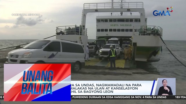 Ilang bibiyahe para sa Undas, nagmamadali na para hindi abutan ng malakas na ulan at kanselasyon ng mga biyahe dahil sa Bagyong Leon | Unang Balita