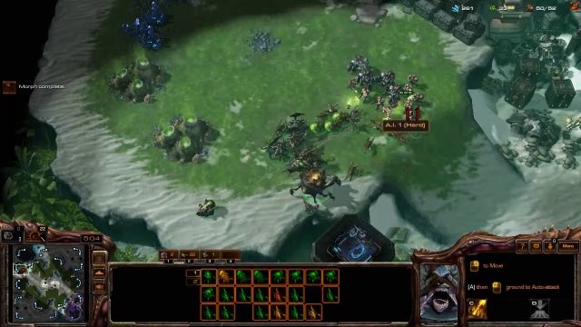 [StarCraft 2]No.0300 Great-Level ZERG vs Hard A.I, WIN[2-Base Ravager-Ling Attack]