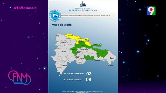 En La Diana: COE mantiene 10 provincias en alerta por lluvias | ENM