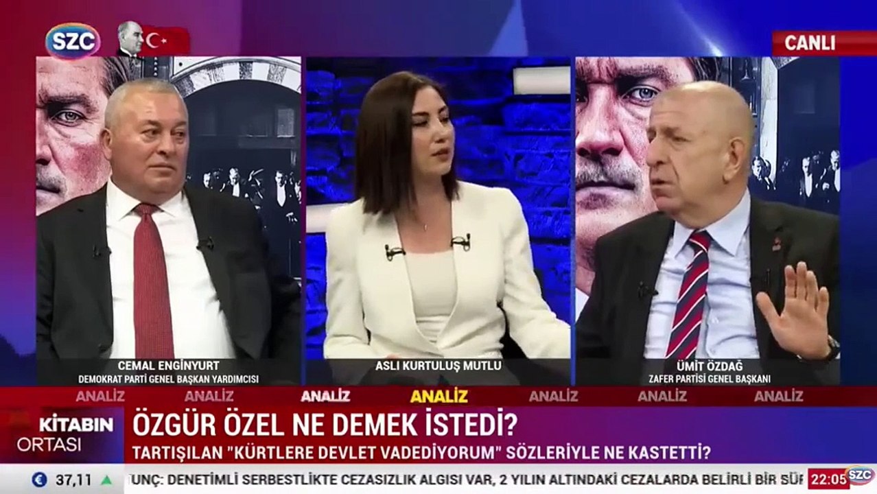 Özdağ ''benim muhatabım Özel'' deyip yayını terk etti