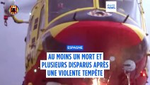 Un mort et plusieurs disparus dans des crues soudaines en Espagne