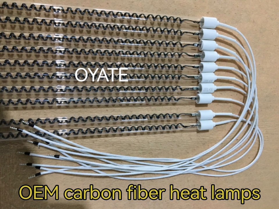 540mm 220v 800w carbon fiber heating elements medium wave infrared lamp for fruit drying machine