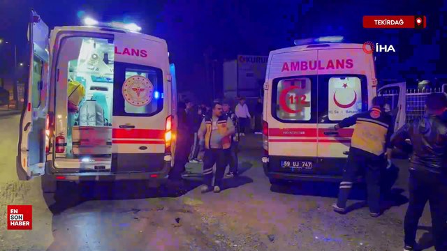 Tekirdağ'da kontrolden çıkan otomobil, bir iş yerinin duvarına çarparak durabildi