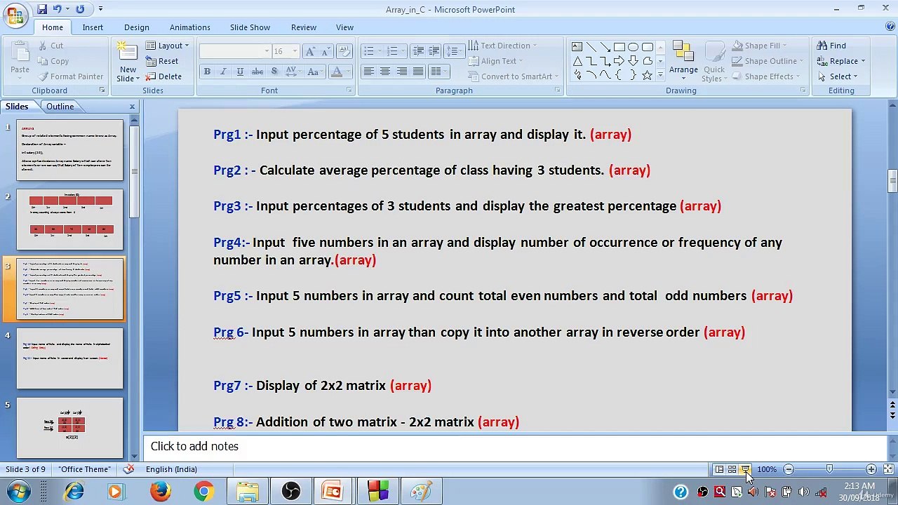 Learn Programming Technique C to Master Skills - Third Program of Array