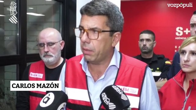 Mazón confirma que hay víctimas mortales a causa de la DANA