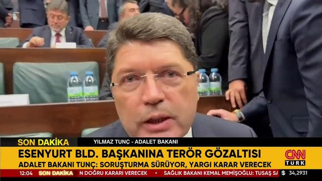 SON DAKİKA HABERİ! Adalet Bakanı Yılmaz Tunç'tan Esenyurt Belediye Başkanı Ahmet Özer ile ilgili açıklama