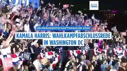 US-Präsidentschaftswahlen: Kamala Harris hält Abschlussrede in Washington DC