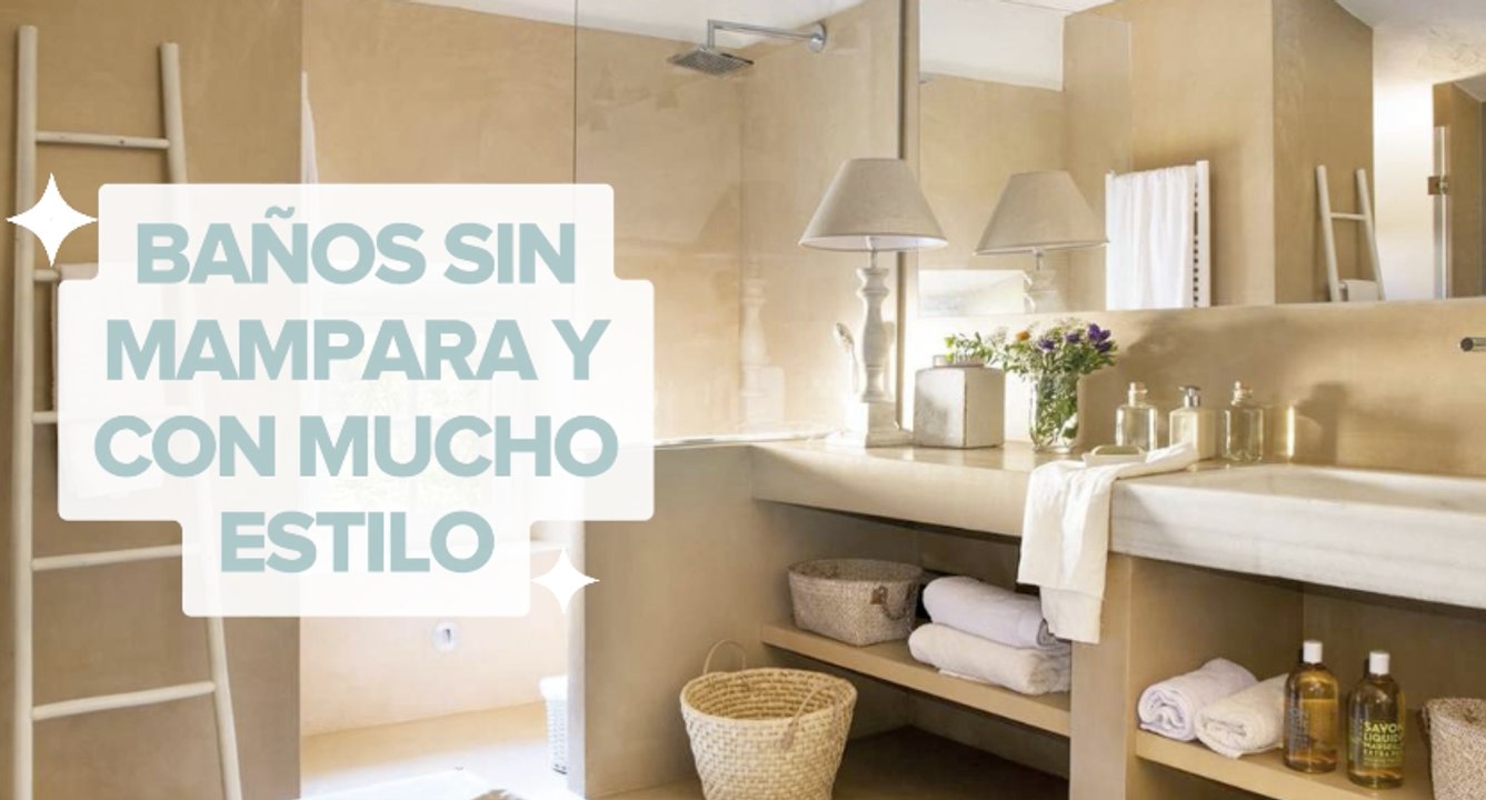 Baños sin mampara: 20 FOTOS e ideas geniales para inspirarte y transformar el tuyo de forma original