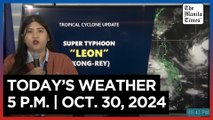 Today's Weather, 5 P.M. | Oct. 30, 2024