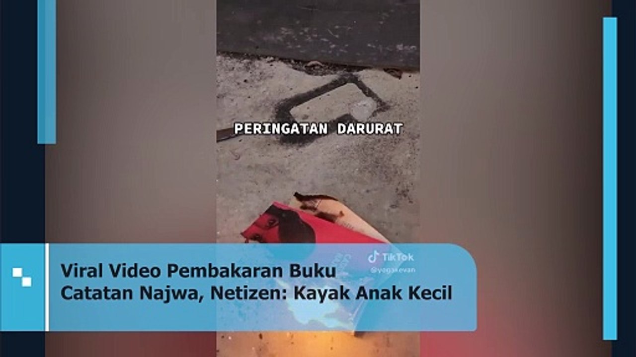 Heboh Video Pembakaran Buku Catatan Najwa, Netizen Kayak Anak Kecil