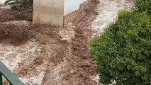 La fuerza del agua se llevó por delante varias casas en Letur (Albacete)