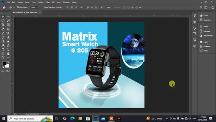 Matrix Smart Watch Social Media Post Design Illustrator