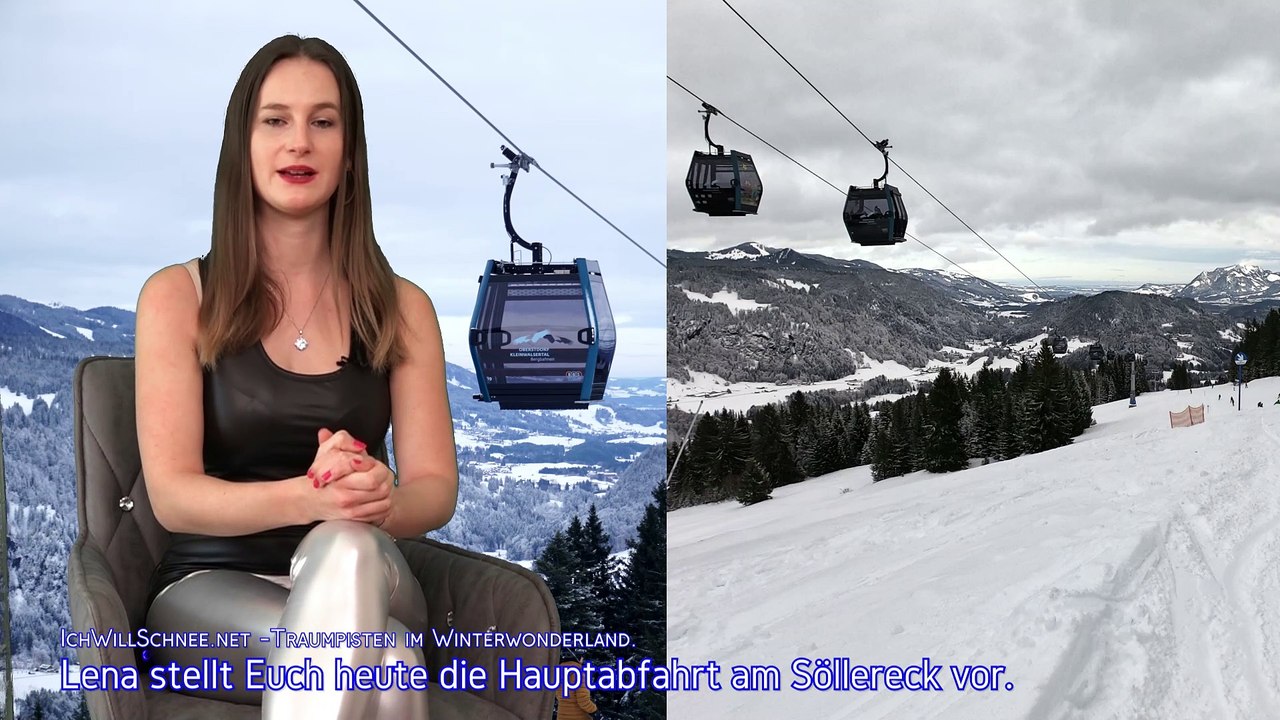 Traumpiste im Winterwonderland: Hauptabfahrt am Söllereck (D).