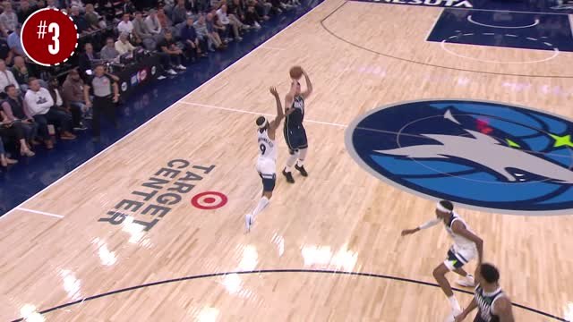 Doncic sinks dagger three from way out