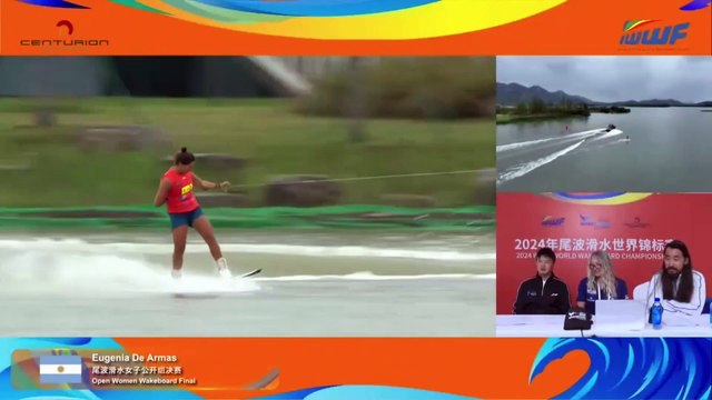 Eugenia de Armas en la final del Mundial de Wakeboard 2024