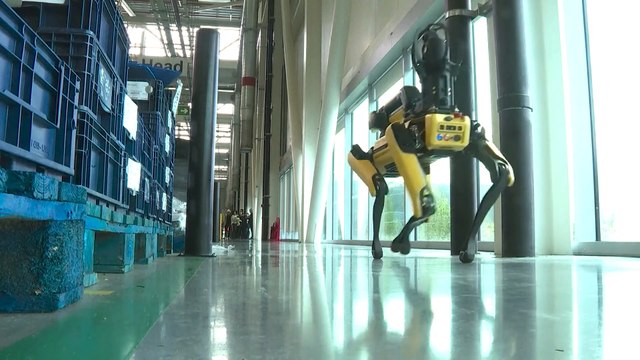 Rover, o cão robô que trabalha numa fábrica de automóveis