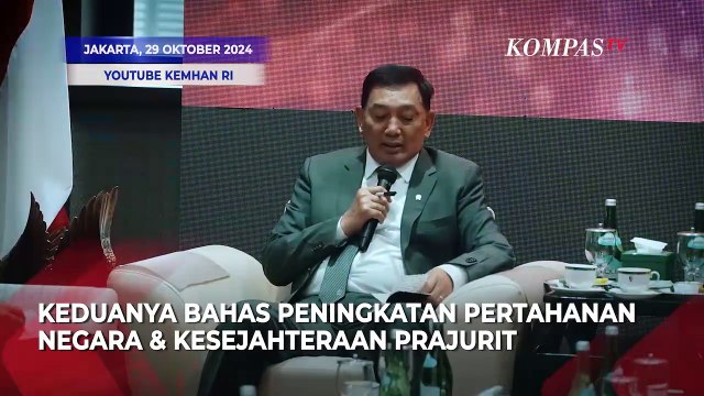 Potret Kompak Kasad Maruli Simanjuntak Bareng Menhan Sjafrie di Mabesad TNI